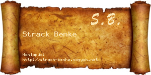 Strack Benke névjegykártya